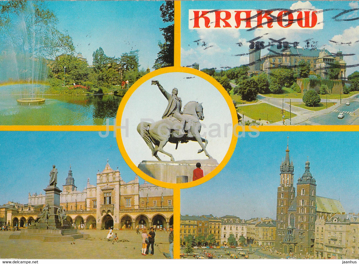 Krakow - monument - palace - multiview - 1979 - Poland - used - JH Postcards