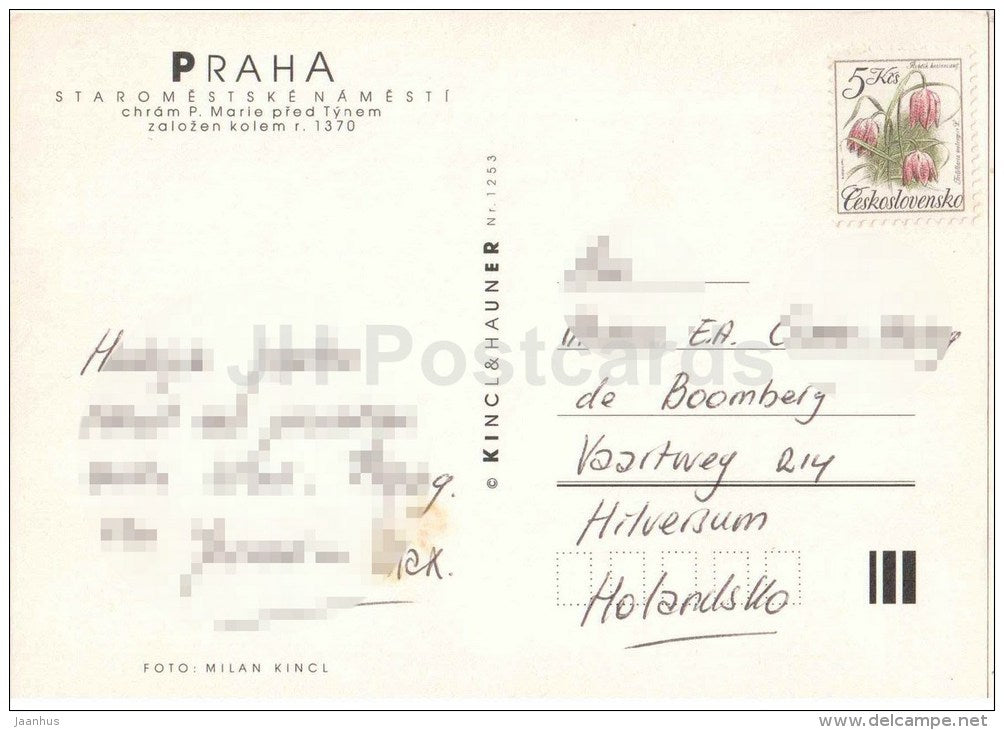 Praha - Prague - Old Town Square - church of Virgin Mary - Czech Republic - used - JH Postcards