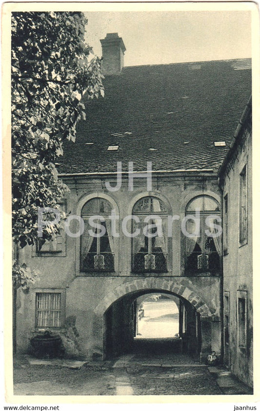 Innerer Schlosshof von Weesenstein - castle - old postcard - Germany - unused - JH Postcards