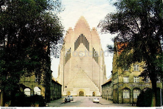 Copenhagen - Grundtvig's Church - 1980 - Denmark - used - JH Postcards