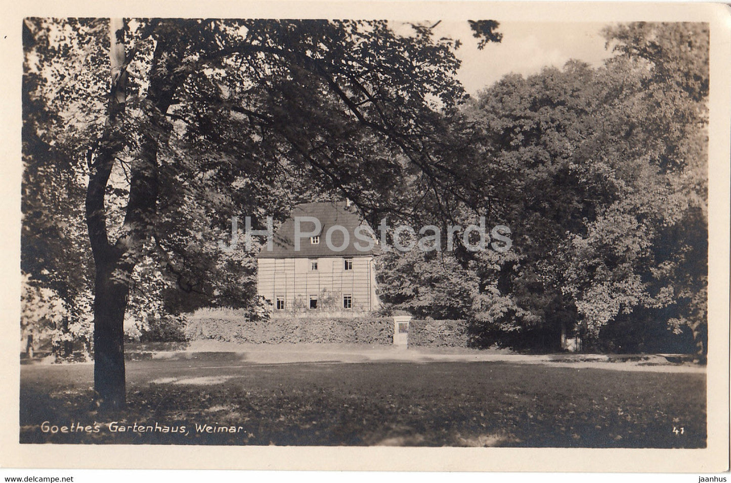 Weimar - Goethes Gartenhaus - old postcard - 1930 - Germany - unused - JH Postcards