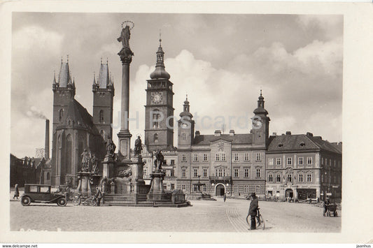 Hradec Kralove - Orbis - old car - 596 - old postcard - Czech Republic - unused - JH Postcards