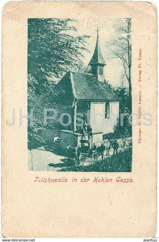 Tellskapelle in der Hohlen Gasse - old postcard - Switzerland - unused - JH Postcards