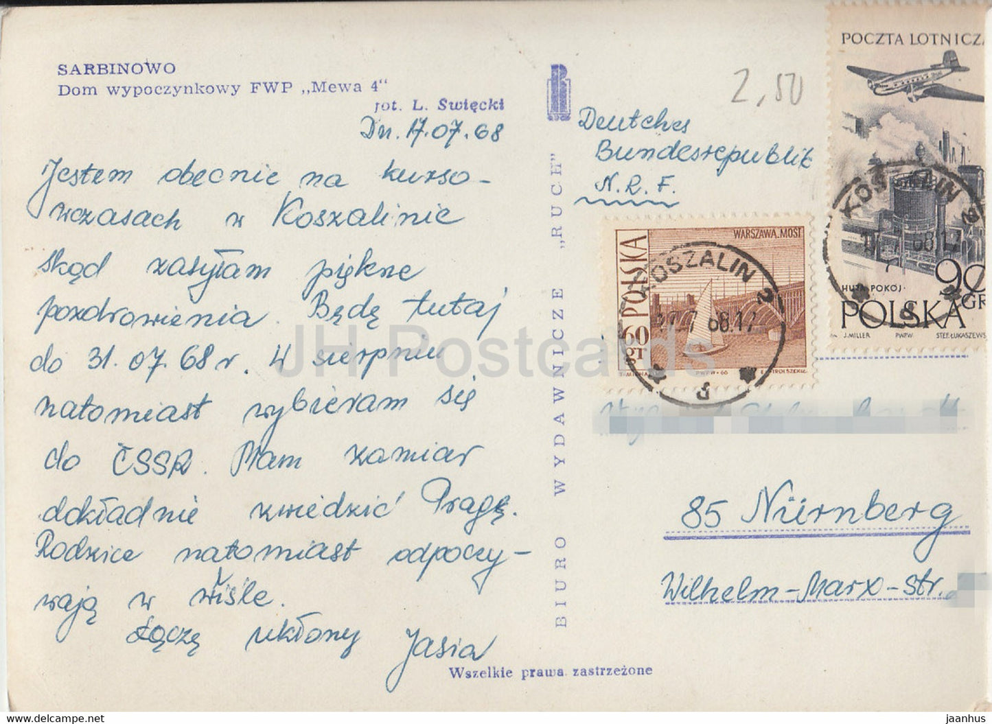 Sarbinowo dom wypoczynkowy FWP Mewa 4 - Maison de vacances - 1968 - Pologne - inutilisé