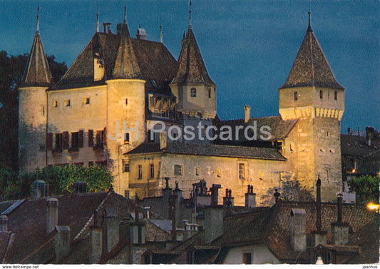 Nyon - Le Chateau illumine - castle - NY 16 - Switzerland - unused - JH Postcards