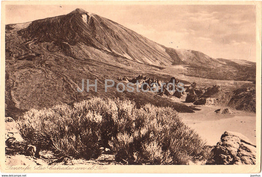 Tenerife - Las Canadas con el Pico - old postcard - 1929 - Spain - used - JH Postcards