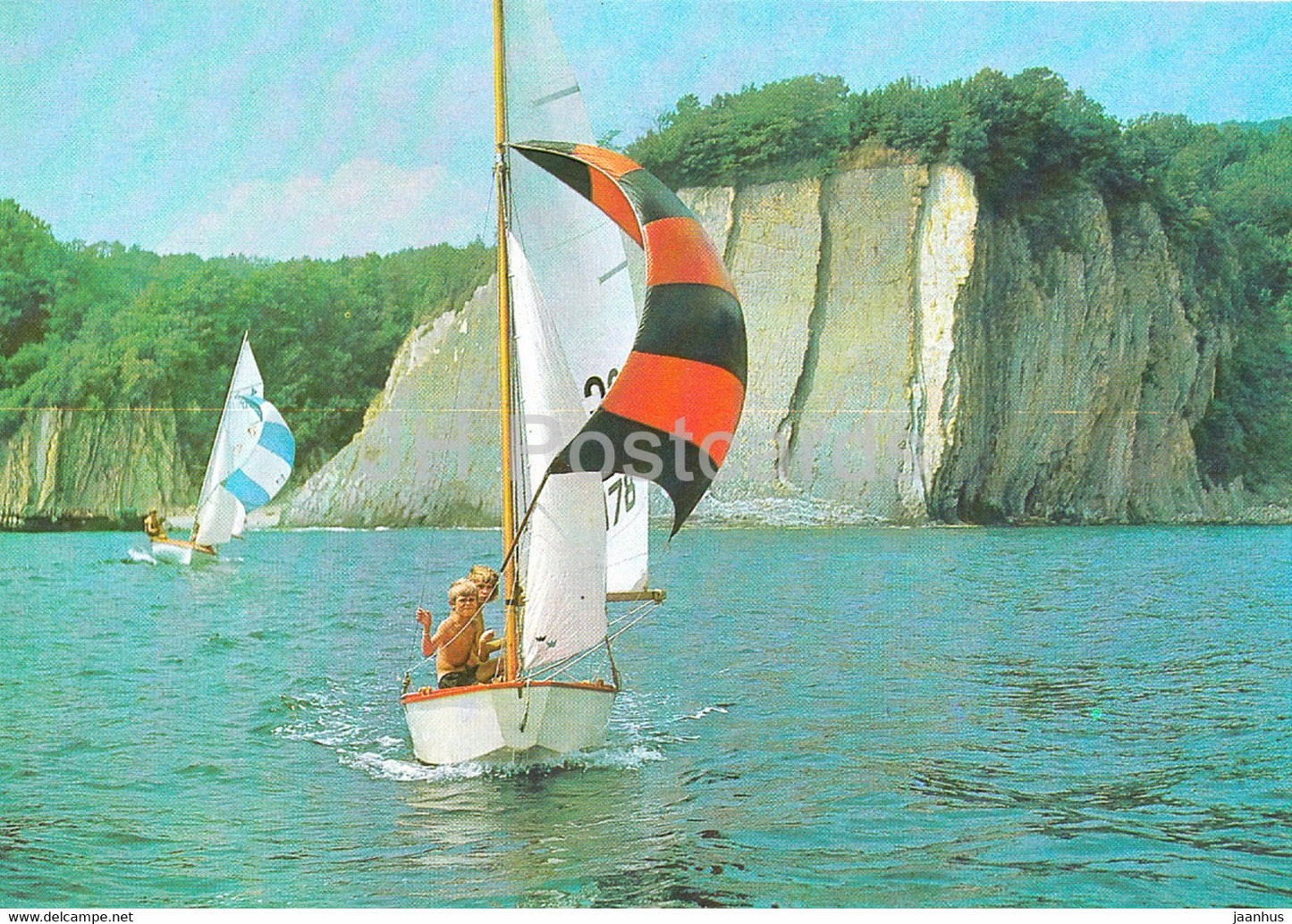 Tuapse - Kiselev Rock - sailing boat - 1983 - Russia USSR - unused - JH Postcards