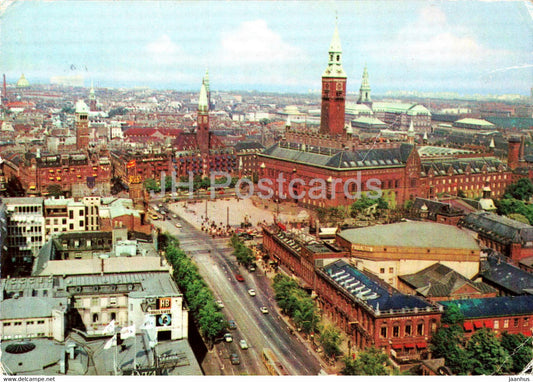 View over Copenhagen - 1968 - Denmark - used - JH Postcards