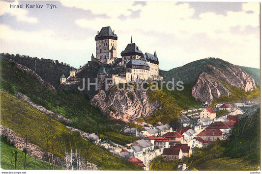 Hrad Karluv Tyn - 6335 - old postcard - 1914 - Czechoslovakia - Czech Republic - unused - JH Postcards