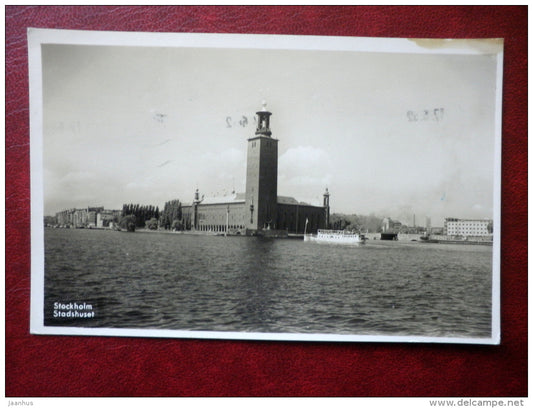 Stadshuset - town Hall - Stockholm - sent from Sweden to Germany in 1962 - Sweden - used - JH Postcards