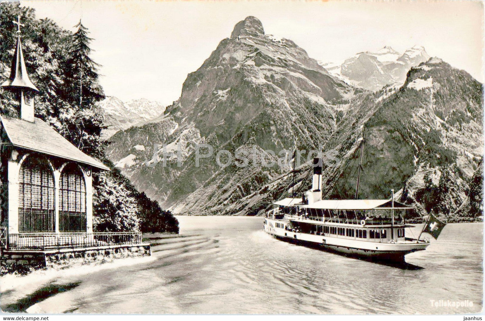 Tellskapelle - ship - 2846 - old postcard - Switzerland - unused - JH Postcards