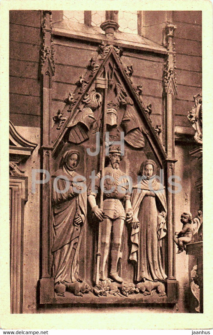 Wertheim a M - Graf Johann I mit seinen beiden Frauen im Chor der protest Kirche - old postcard - Germany - unused - JH Postcards