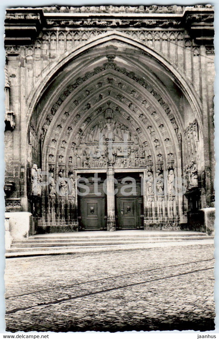 Fribourg - Porche de la Cathedrale - cathedral - 4012 - old postcard - 1944 - Switzerland - used - JH Postcards