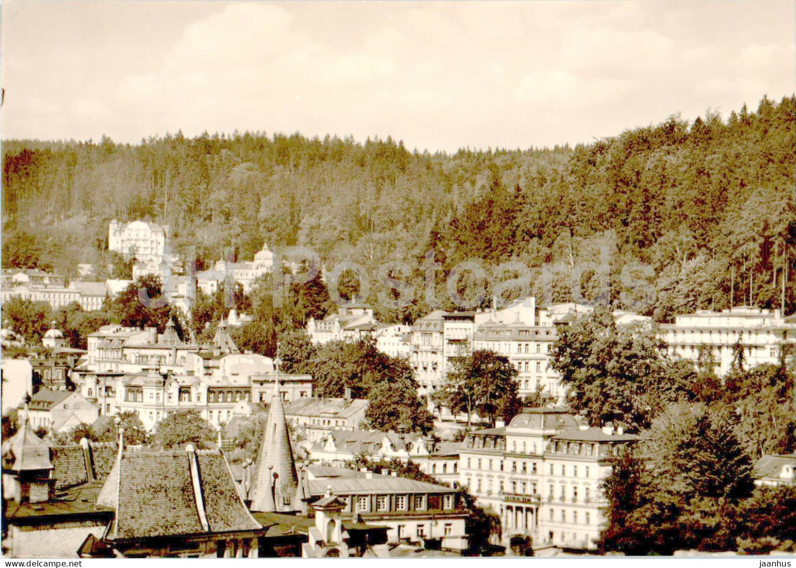 Marianske Lazne - Pohled na lazenskou ctvrt - view of the Spa - Czech Republic - Czechoslovakia - unused - JH Postcards