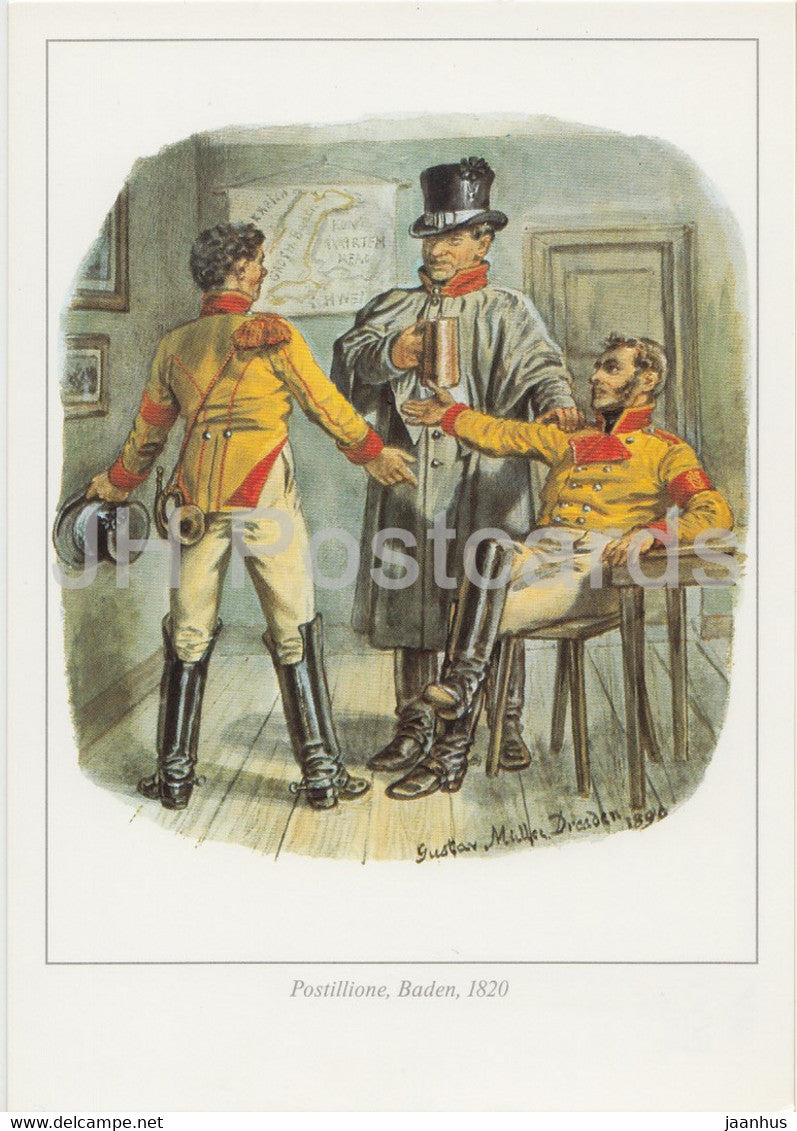 Postillione - Baden - Postmen - Mail Service - Germany - unused - JH Postcards