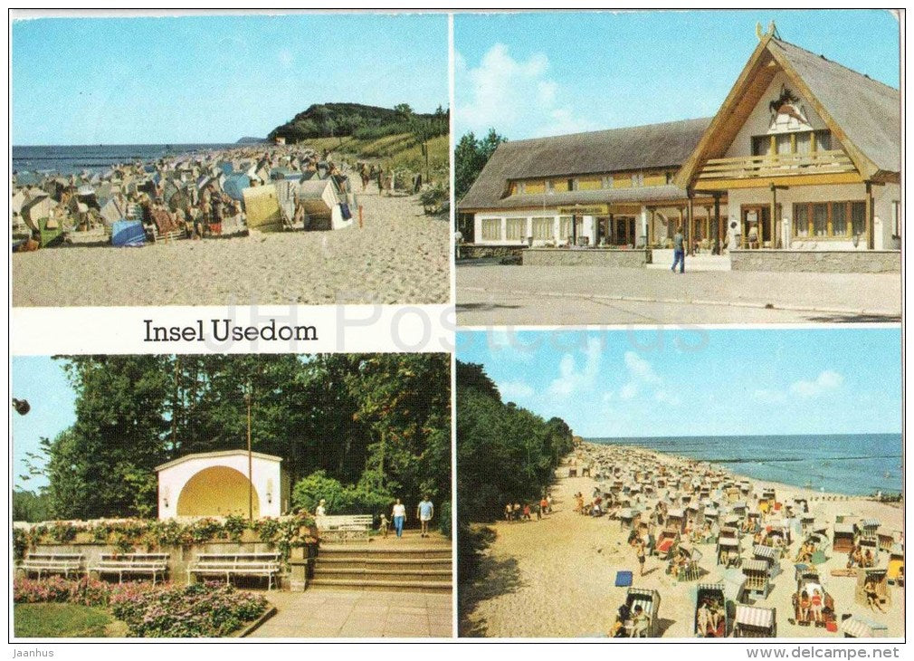 Insel Usedom - Kölpinsee - Strand - Damerow - Forstferienheim - Konzertplatz - Koserow - Germany - 1978 gelaufen - JH Postcards