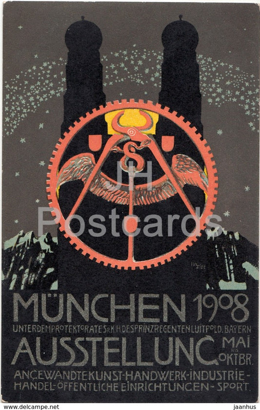 Munchen Ausstellung 1908 - 1 - Germany - unused - JH Postcards