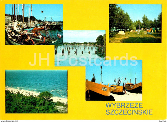 Wybrzeze Szczecinskie - Swinoujscie - Kamien Pomorski - Dziwnowek - boat - multiview - Poland - unused - JH Postcards