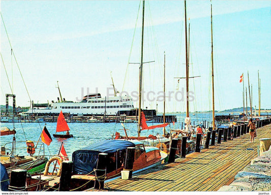 Aeroskobing Old Port - ship - boat - Denmark - unused - JH Postcards