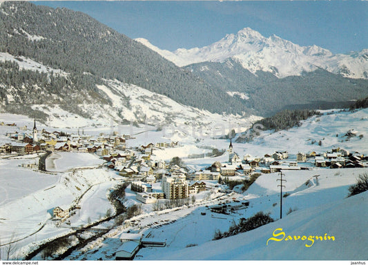 Savognin an der Julier Route 1210 m gegen Tinizong un Piz d'Err - 1976 - Switzerland - used - JH Postcards