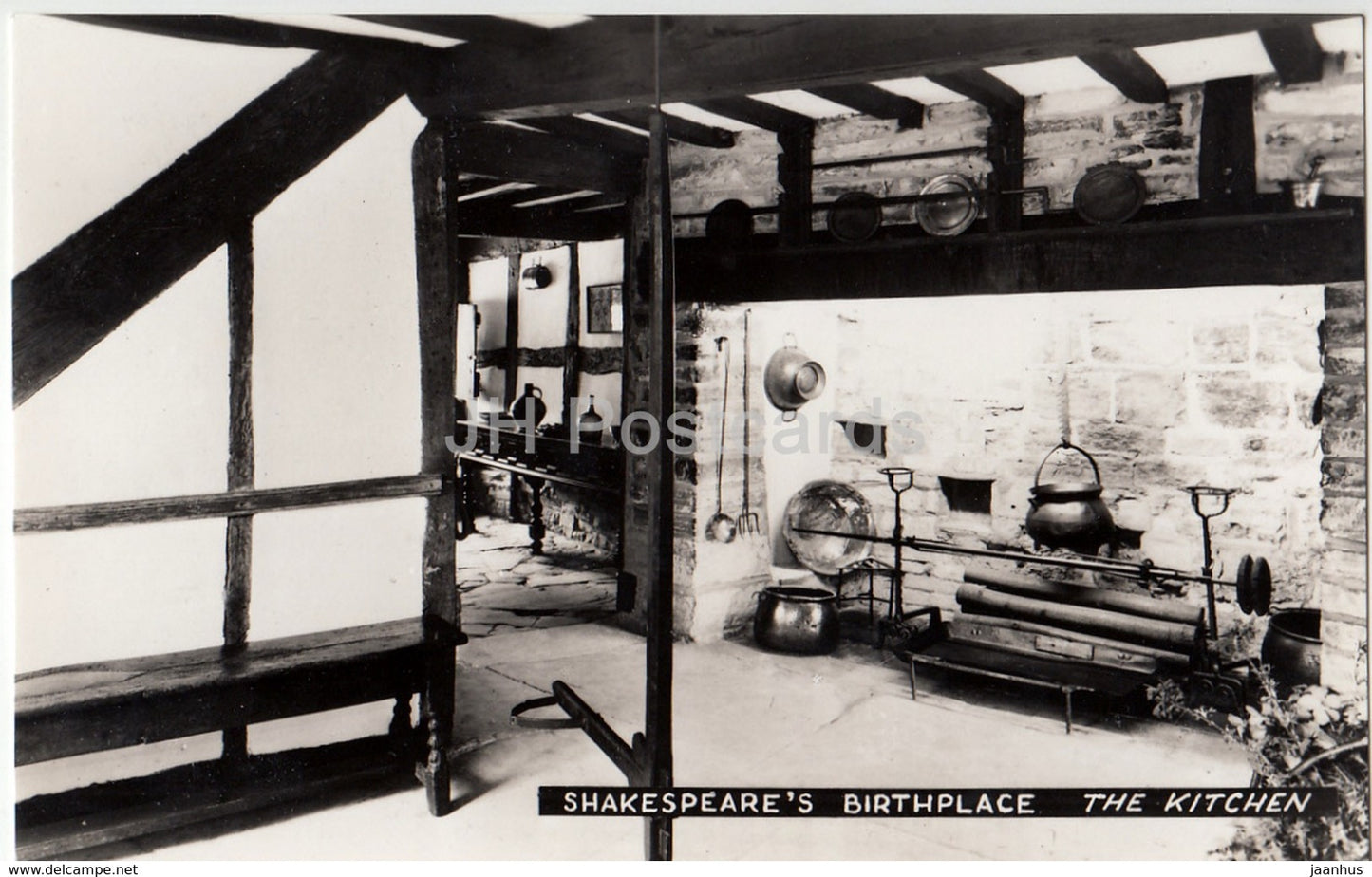 Stratford-Upon-Avon - Shakespeare's Birthplace - The Kitchen - 1961 - United Kingdom - England - used - JH Postcards