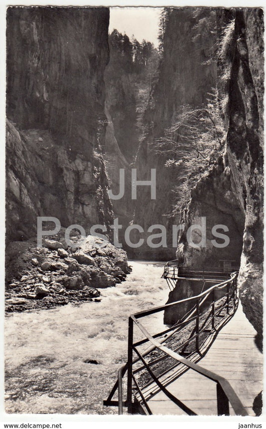 Aareschlucht - Restaurant Bazar - 09284 - Switzerland - old postcard - unused - JH Postcards