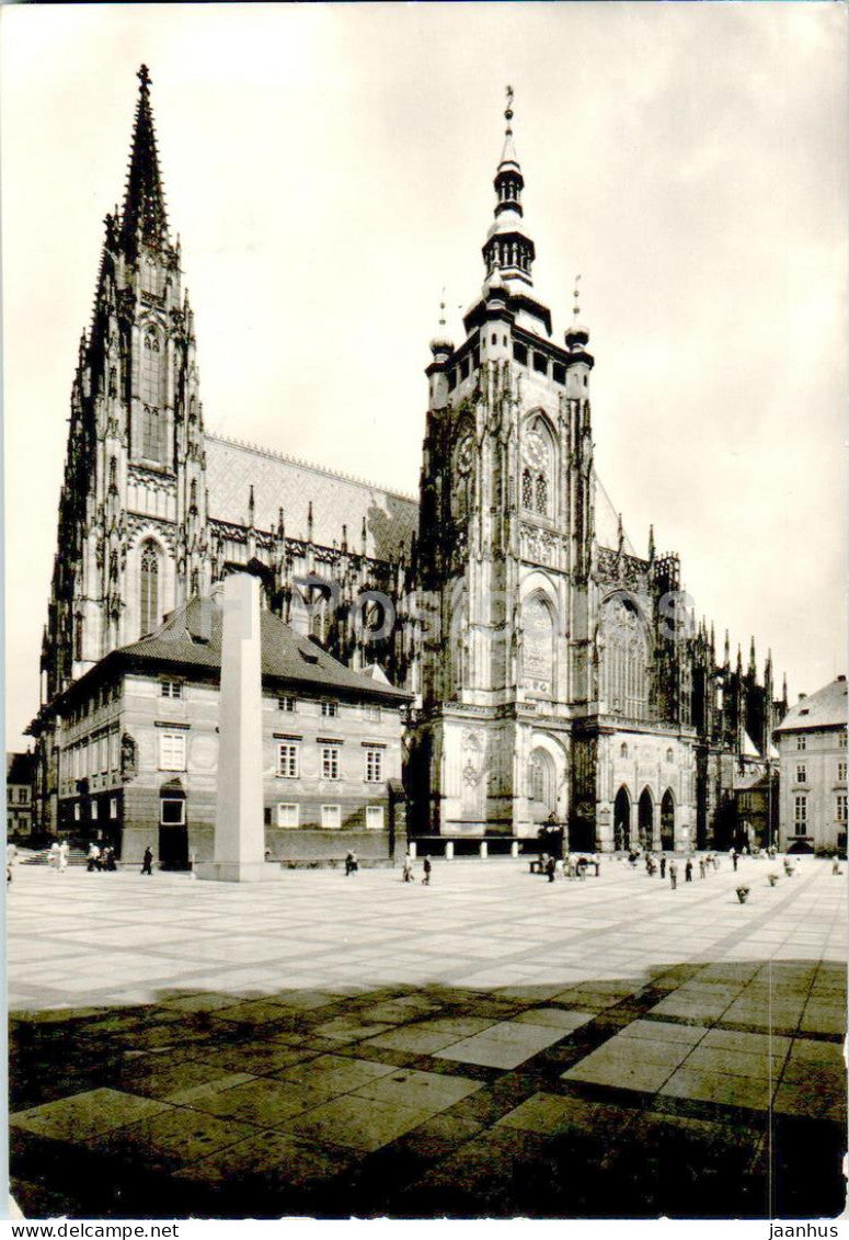 Praha - Prague - St Vitus Cathedral and the Monolith - 1965 - Czech Republic - Czechoslovakia - used - JH Postcards