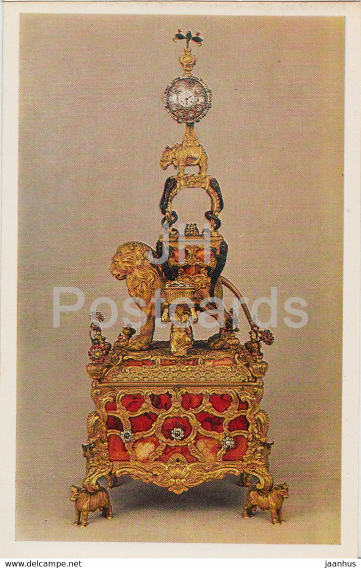 James Cox - Table Clock - English Applied Art - 1983 - Russia USSR - unused - JH Postcards