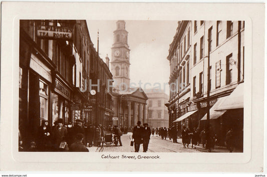 Greenock - Cathcart street - old postcard - United Kingdom - Scotland - unused - JH Postcards