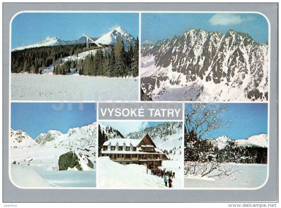 Strbske Pleso - Bast - Rumanova valley - Vysoke Tatry - High Tatras - Czechoslovakia - Slovakia - used 1990 - JH Postcards