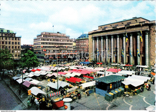 Stockholm - Hotorget - market - Sweden - unused - JH Postcards