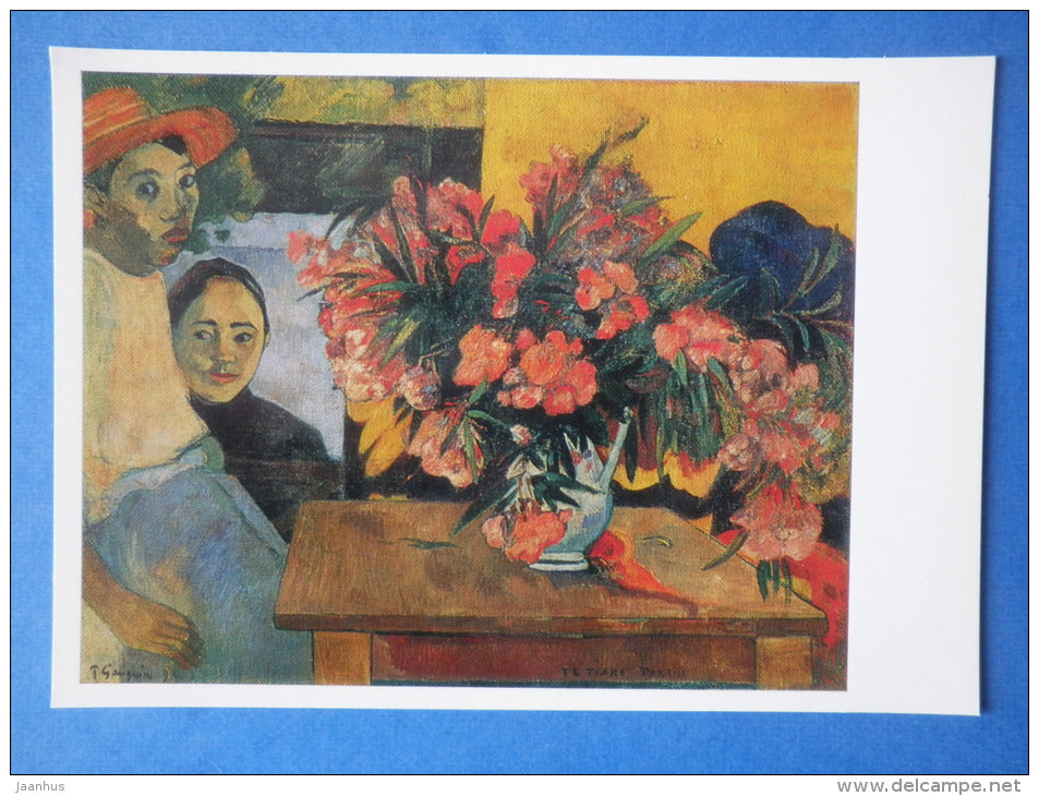 painting by Paul Gauguin - A Bouquet of flowers , 1891 - french art - unused - JH Postcards