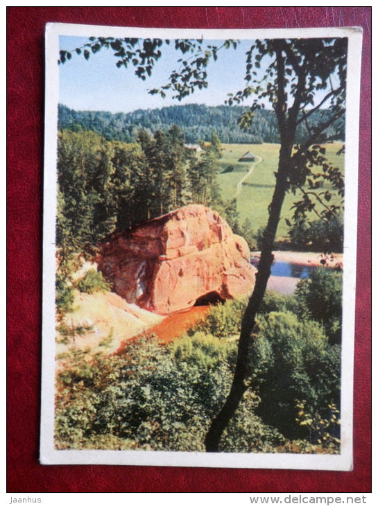 ZvÄrta rock near Amata river - 1962 - Latvia USSR - unused - JH Postcards