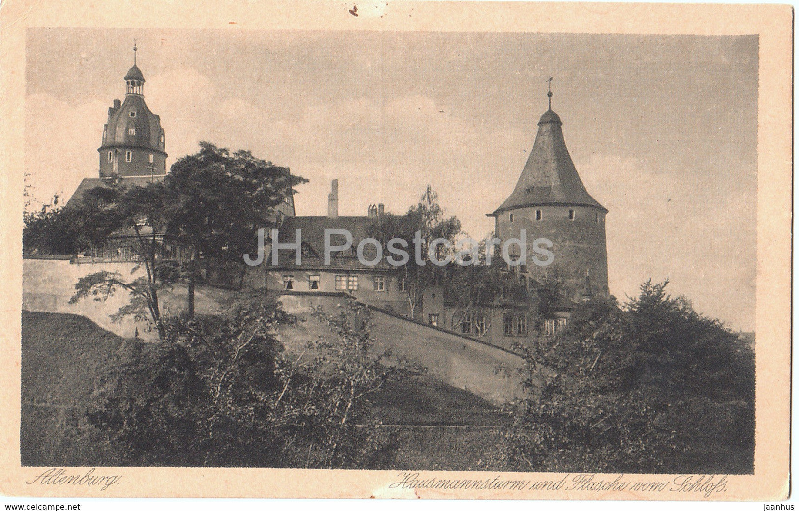 Altenburg - Hausmannsturm und Flasche vom Schloss - castle - old postcard - Germany - unused - JH Postcards