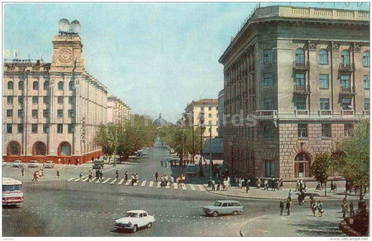 Lenin prospekt - avenue - Chelyabinsk - postal stationery - 1973 - Russia USSR - unused - JH Postcards