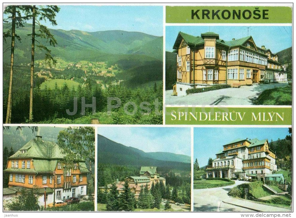 Krkonose - Spindleruv Mlyn - convalescent home - Czechoslovakia - Czech - used 1979 - JH Postcards