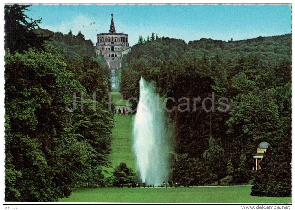 Kassel , Wilhelmshöhe - Herkules Kaskade - fountain - 975/12 - Germany - 1968 gelaufen - JH Postcards