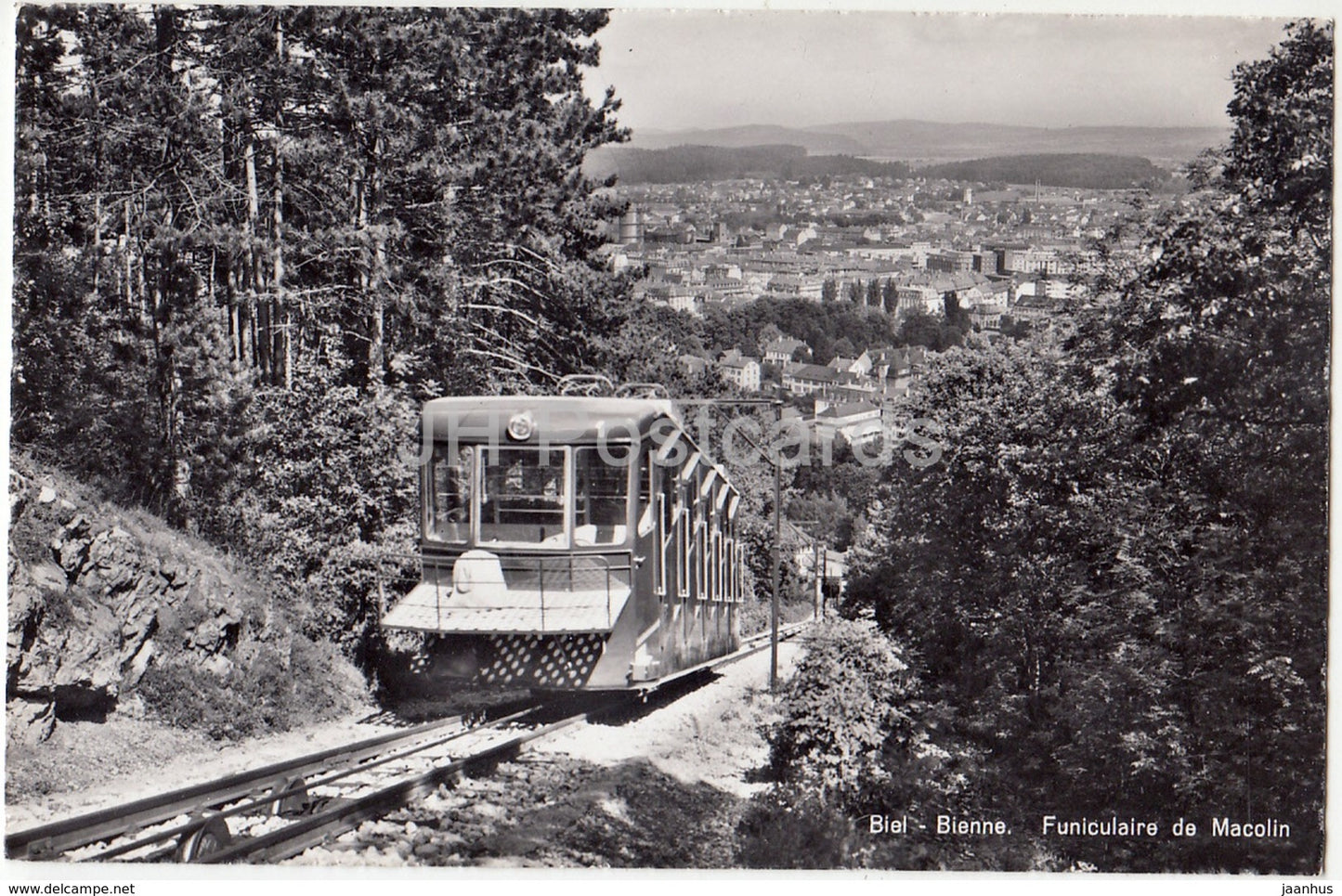 Biel - Bienne - Funiculaire de Macolin - funicular - 10498 - Switzerland - 1958 - used - JH Postcards