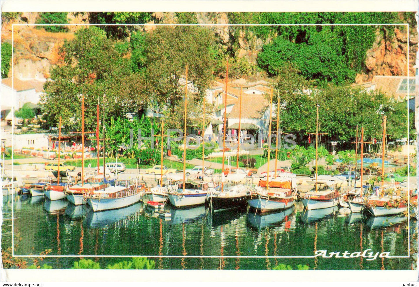 Antalya - sailing boat - port - Guney - Turkey - unused - JH Postcards