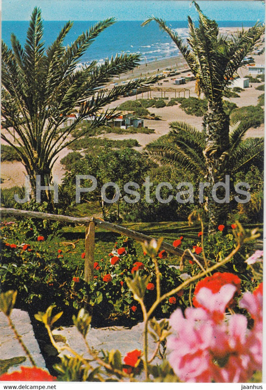 Gran Canaria - Vista parcial de la playa del Ingles - Partial view of Ingles beach - 1981 - Spain - used - JH Postcards