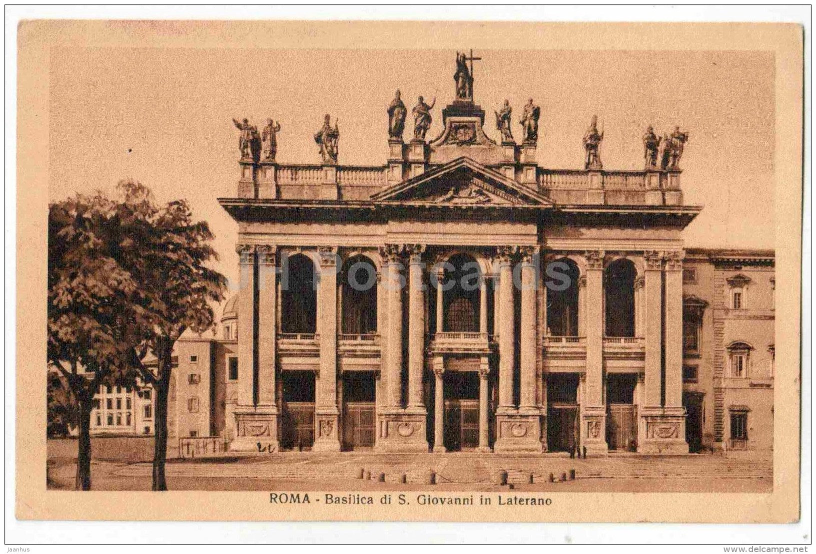Basilica di S. Giovanni in Laterano - Roma - Rome - 54 - Italy - sent to to Estonia Tallinn 1926 - JH Postcards