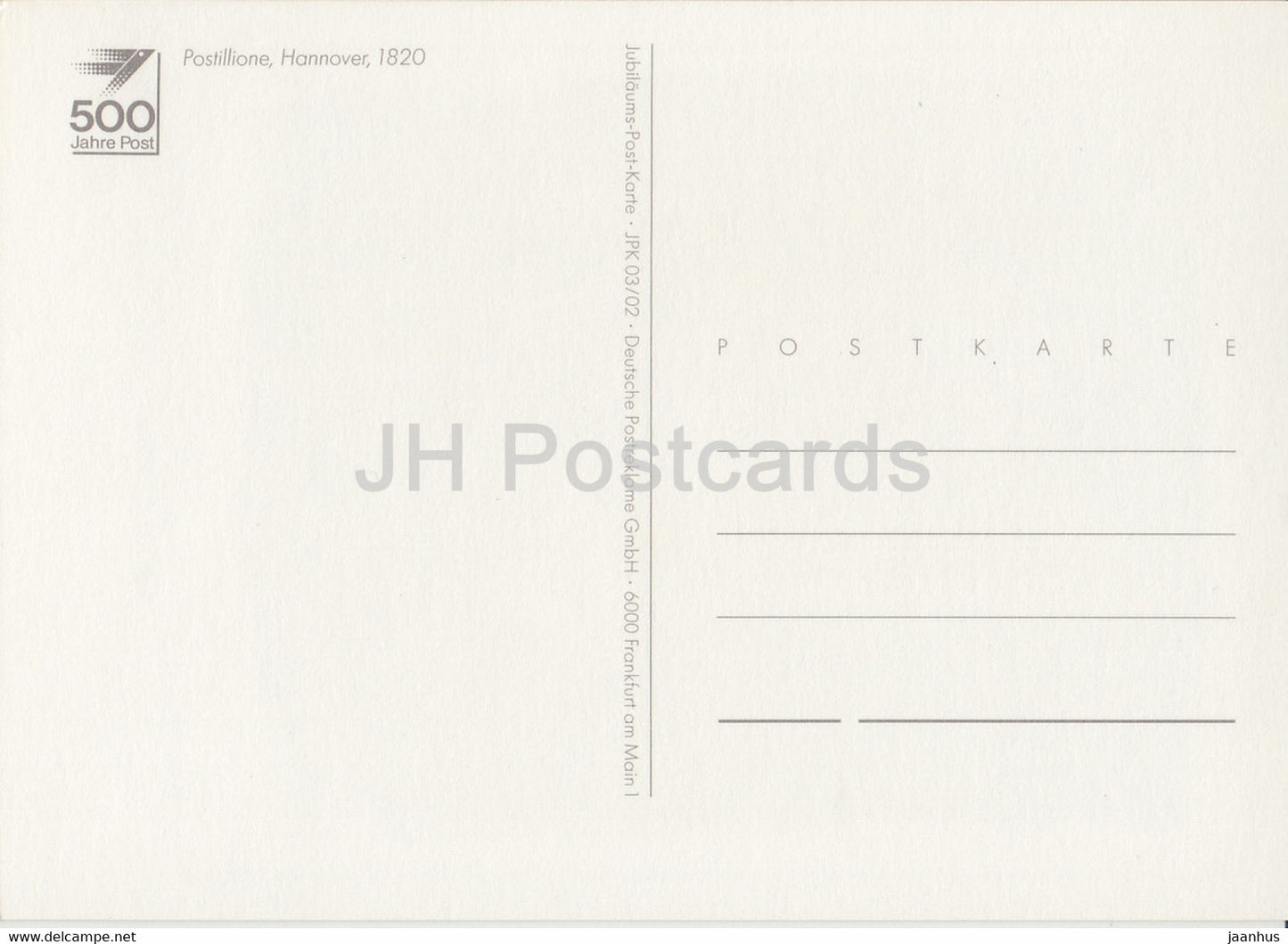 Postillione - Hannover - Postmen - Mail Service - Germany - unused