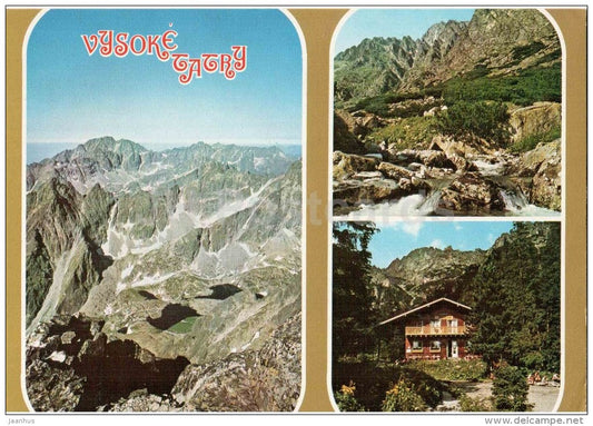 Mala Studena valley - cottage - Vysoke Tatry - High Tatras - Demanovska Dolina - Czechslovakia - Slovakia - used 1976 - JH Postcards