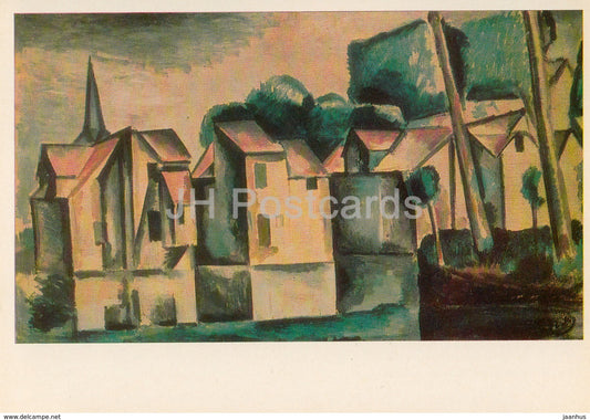 painting by Andre Derain - Montreuil sur Mer - Harbour - French art - 1981 - Russia USSR - unused