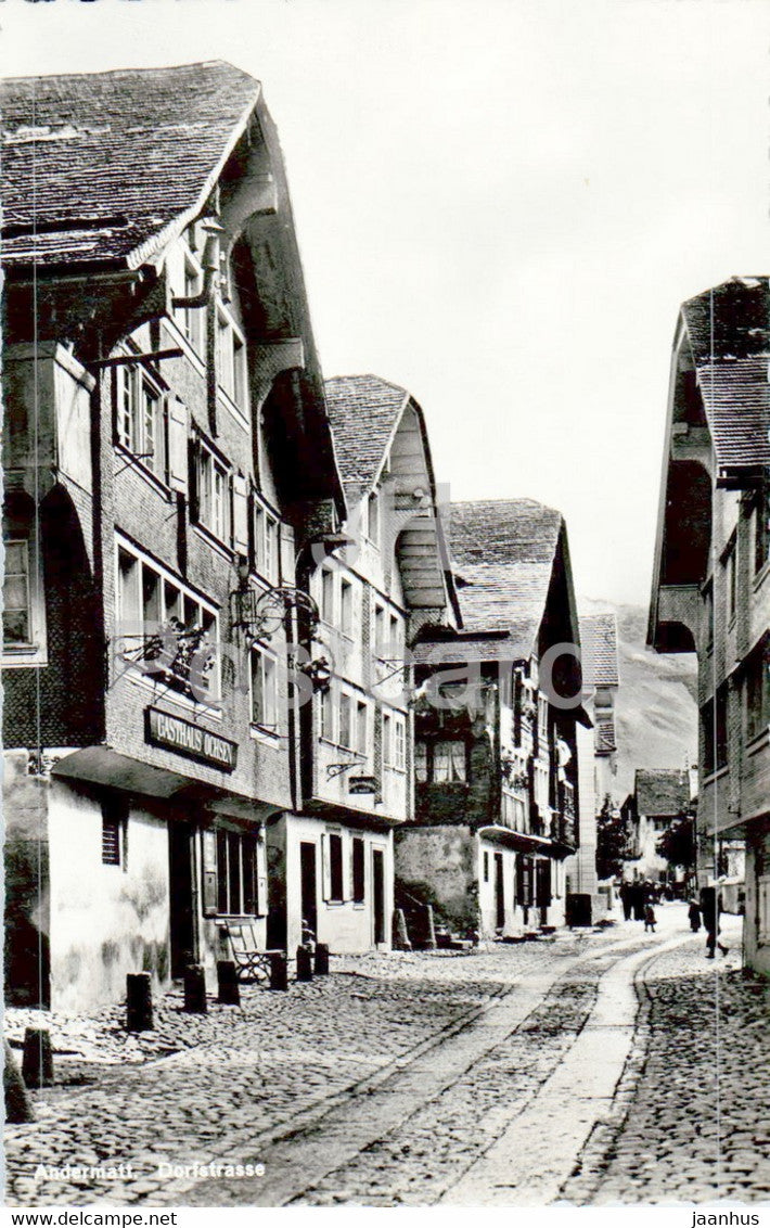 Andermatt - Dorfstrasse - 945 - old postcard - Switzerland - unused - JH Postcards