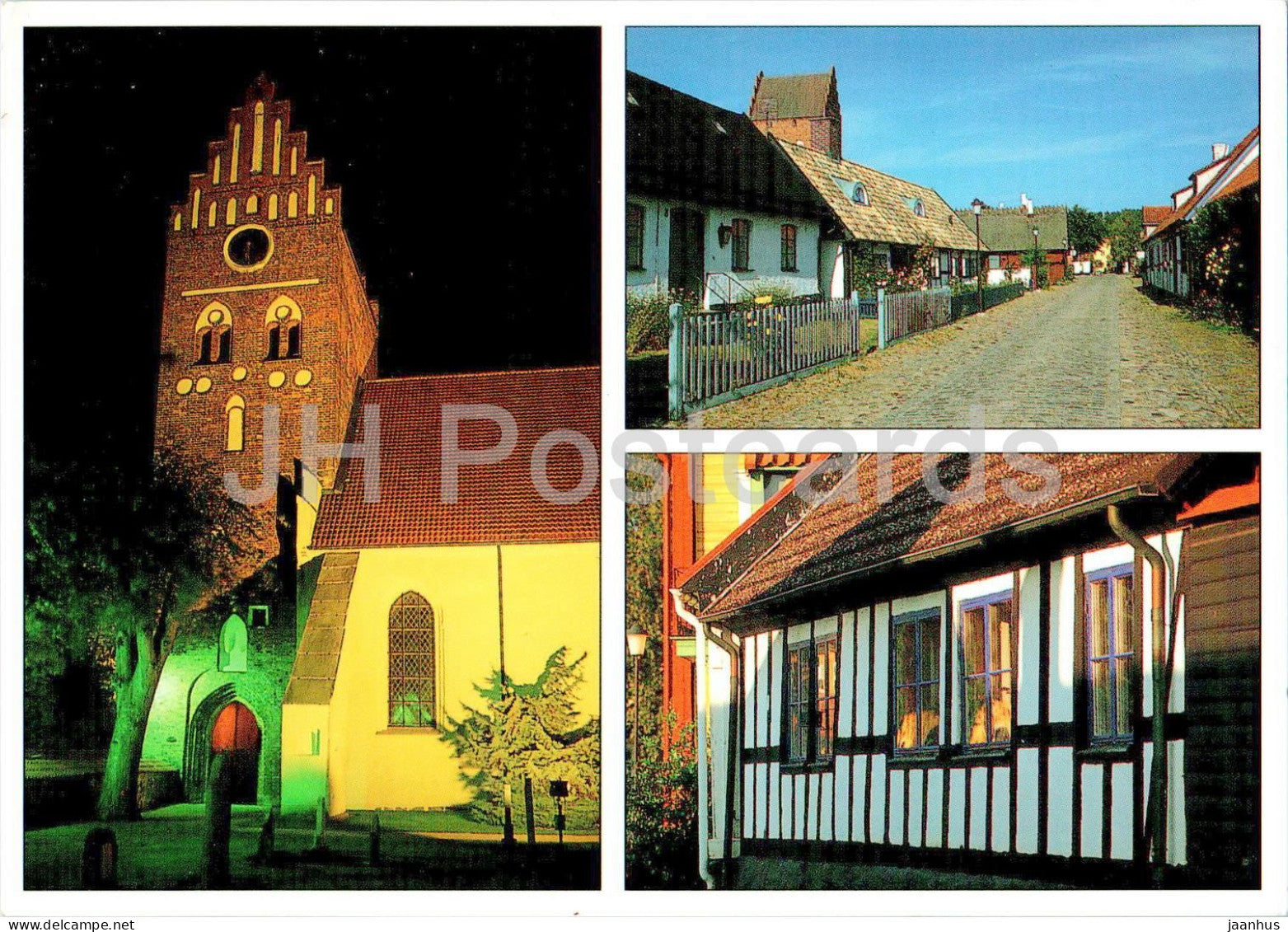 St Maria Kyrka - Vastergatan - Compagniegatan - Ahys - church - multiview - 1999 - Sweden – used – JH Postcards