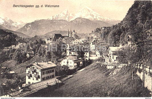 Berchtesgaden gg d Watzmann - 1300 - old postcard - 1909 - Germany - used - JH Postcards