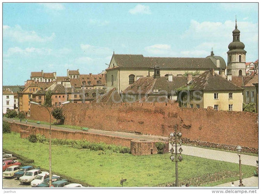 view of the ramparts of Podwale and Augustinian church - old town - Warszawa - 34-3232 - Poland - unused - JH Postcards