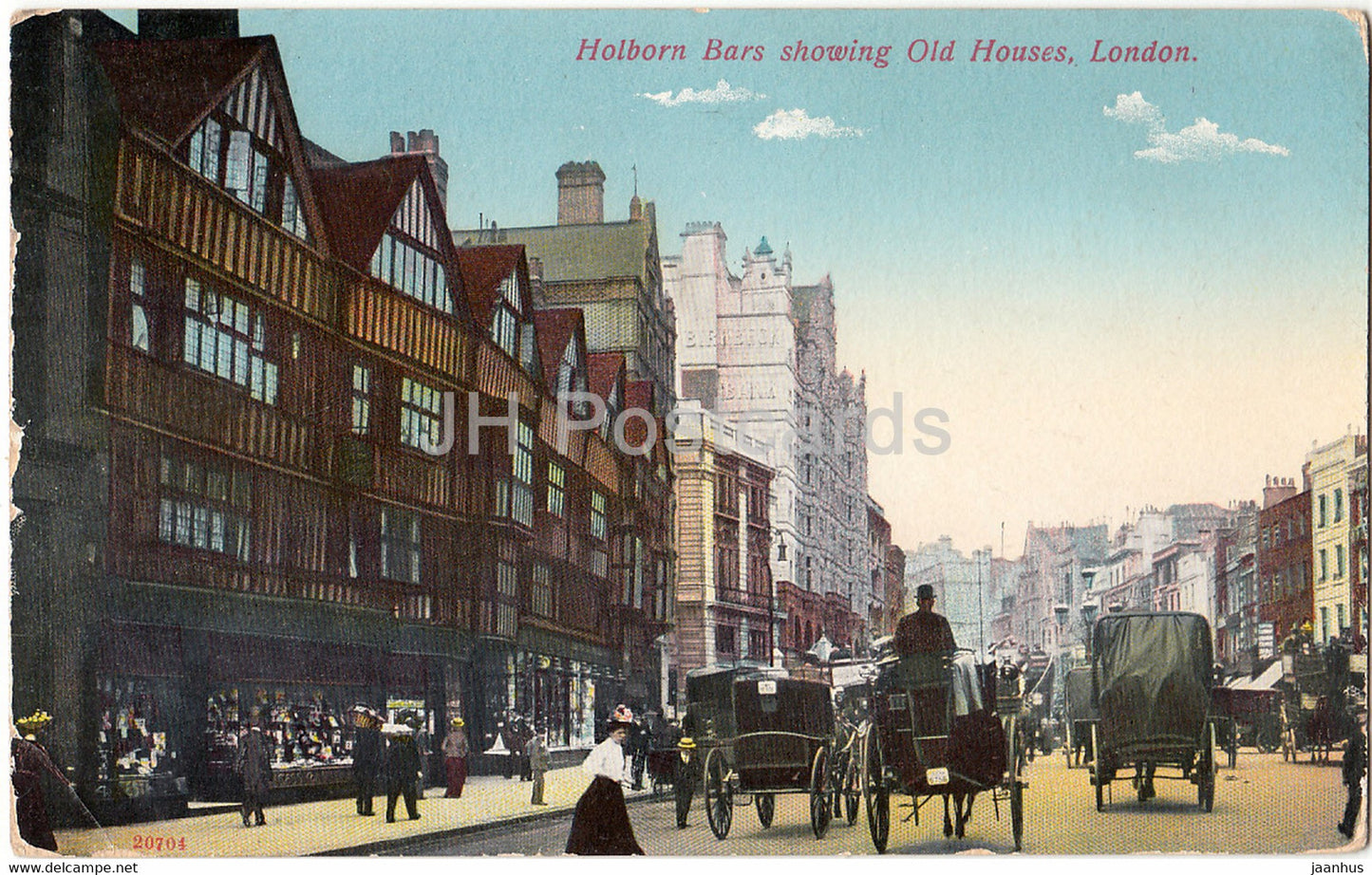 London - Holborn Bars showing Old Houses - 20704 - old postcard - England - United Kingdom - used - JH Postcards