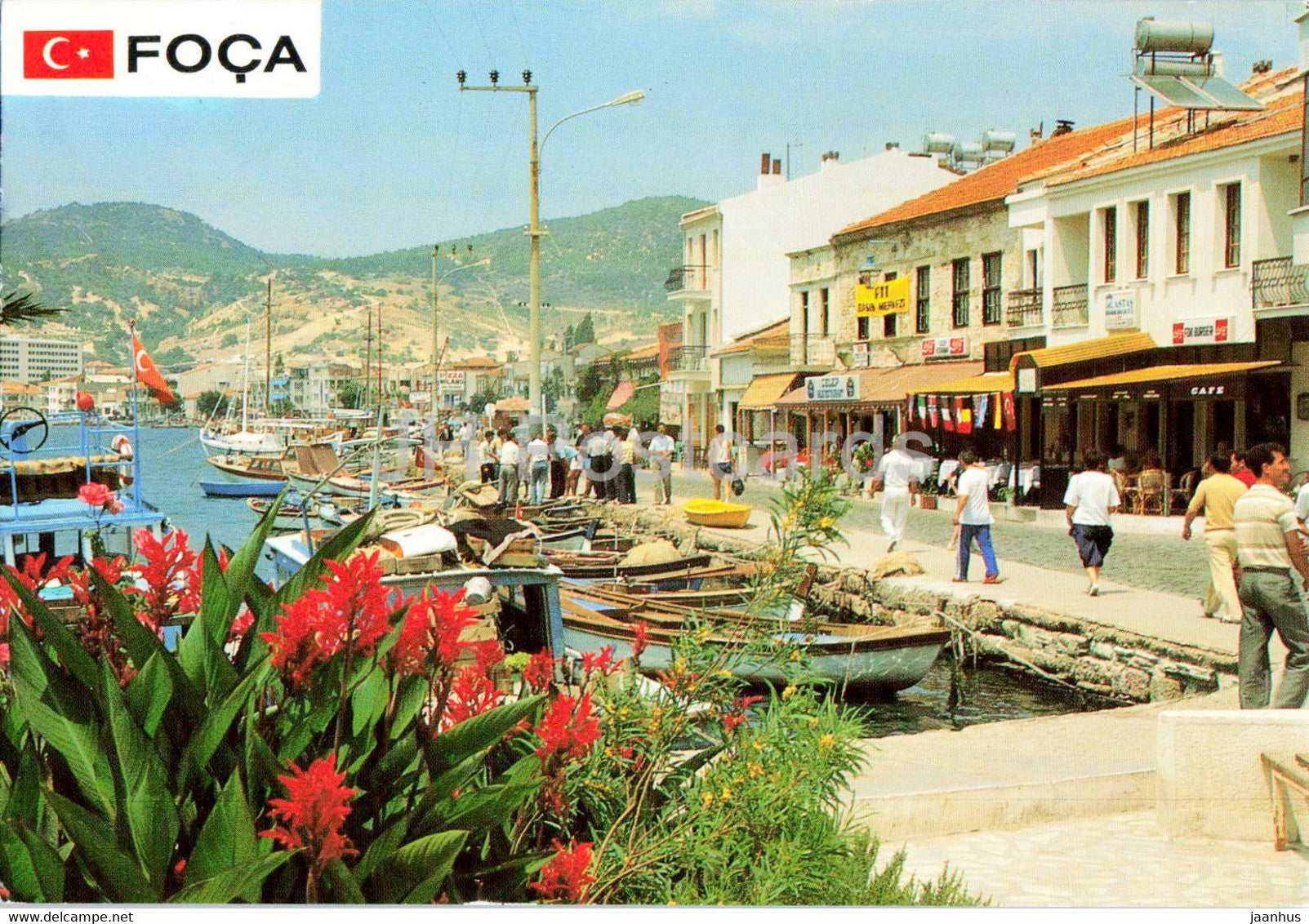 Izmir - Foca - boat - port - Keskin - 1991 - Turkey - used - JH Postcards